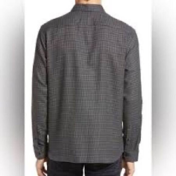 NWOT Ted Baker London Dekker Houndstooth Button Front Shirt Sz 4 L - Picture 2 of 10